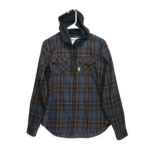 Flag Nor Fail Forever Flannel Women S Hooded Plaid Button Down Shirt Long Sleeve